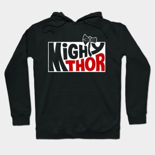 Asgardian Superhero God Of Thunder Retro Logo Parody Hoodie